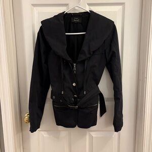 Maura by Claudia Sträter Utility Jacket Women’s Size 4US/36EU Black Belted